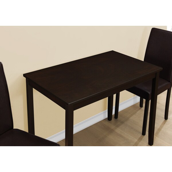 Dining Set - 3Pcs Set / Espresso / Brown Parson Chairs